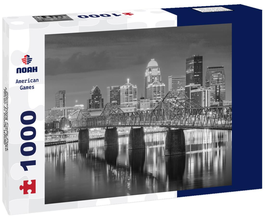 Noah Jigsaw Puzzle Shoshone Falls Park, Idaho, USA am Snake River in black white 1000 pieces