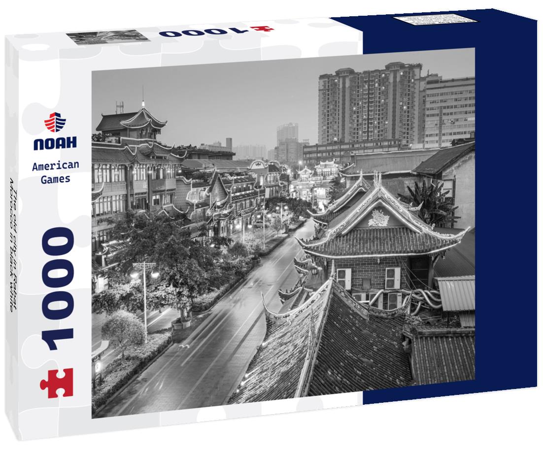 Noah Jigsaw Puzzle The old city in Rabat, Morocco in black white 1000 pieces