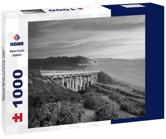 Noah Jigsaw Puzzle The Great Ridge at sunrise. Mam Tor hill in Peak District. United Kingdom in black white 1000 pieces