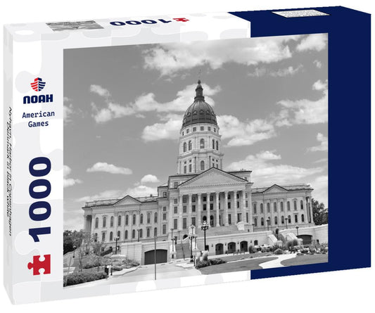 Noah Jigsaw Puzzle Nyhavn, Harbor in Copenhagen, Denmark in black white 1000 pieces