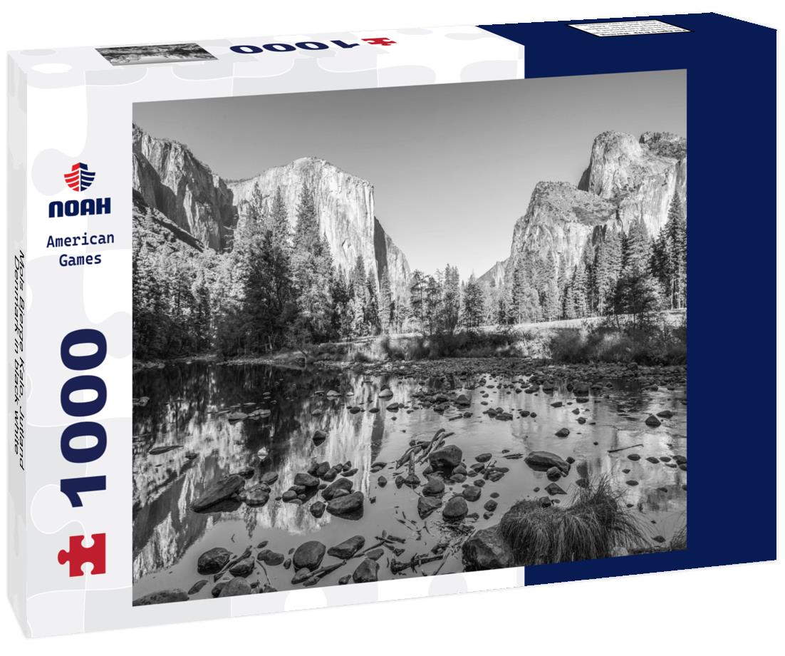 Noah Jigsaw Puzzle Mols Bjerge Kalo, Jutland, Denmark in black white 1000 pieces