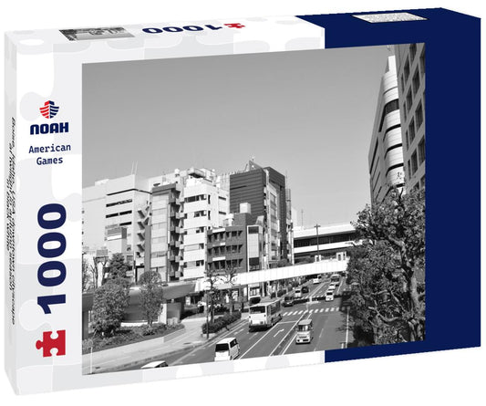 Noah Jigsaw Puzzle Boise, Idaho, USA downtown cityscape at twilight in autumn season in black white 1000 pieces