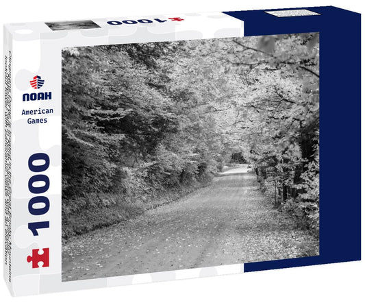 Noah Jigsaw Puzzle Clingmans Dome is located in the Great Smoky Mountains National Park in North Carolina with a circular lookout tower with panoramic views and an elevation of 6,643 feet in black white 1000 pieces