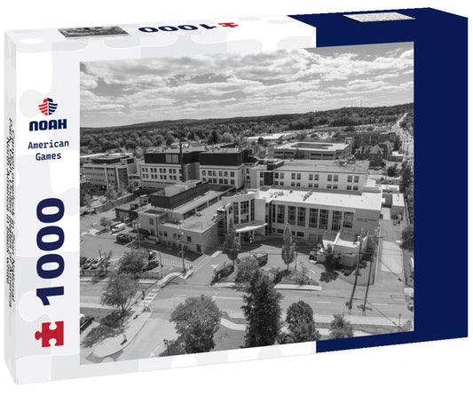 Noah Jigsaw Puzzle Canyon overlook in Zion National Park, Utah, United States of America, North America in black white 1000 pieces