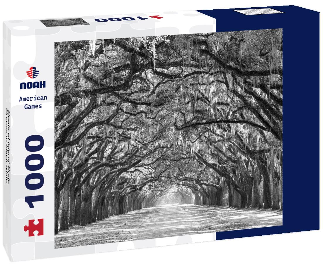 Noah Jigsaw Puzzle Goats at Island Crete, Greece in black white 1000 pieces