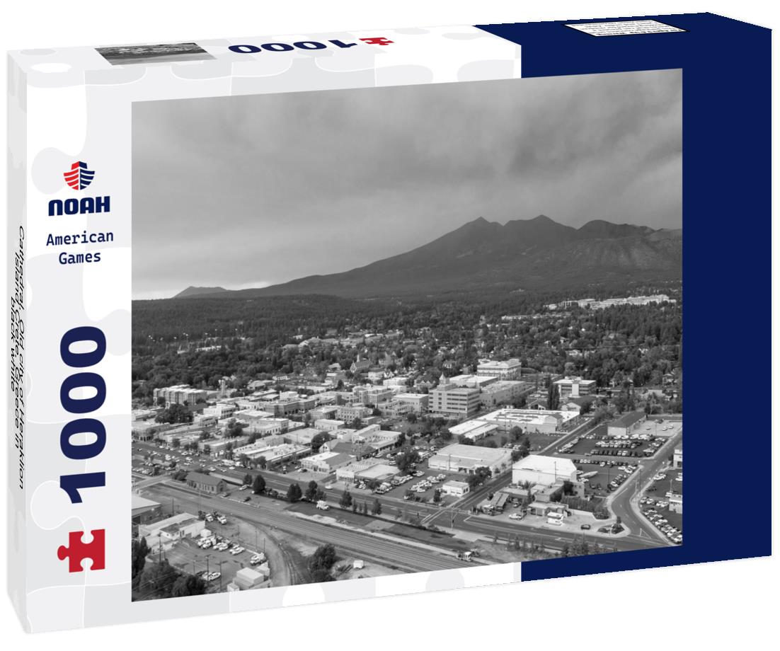 Noah Jigsaw Puzzle Cathedral, Old city of Heraklion, Island Crete, Greece in black white 1000 pieces