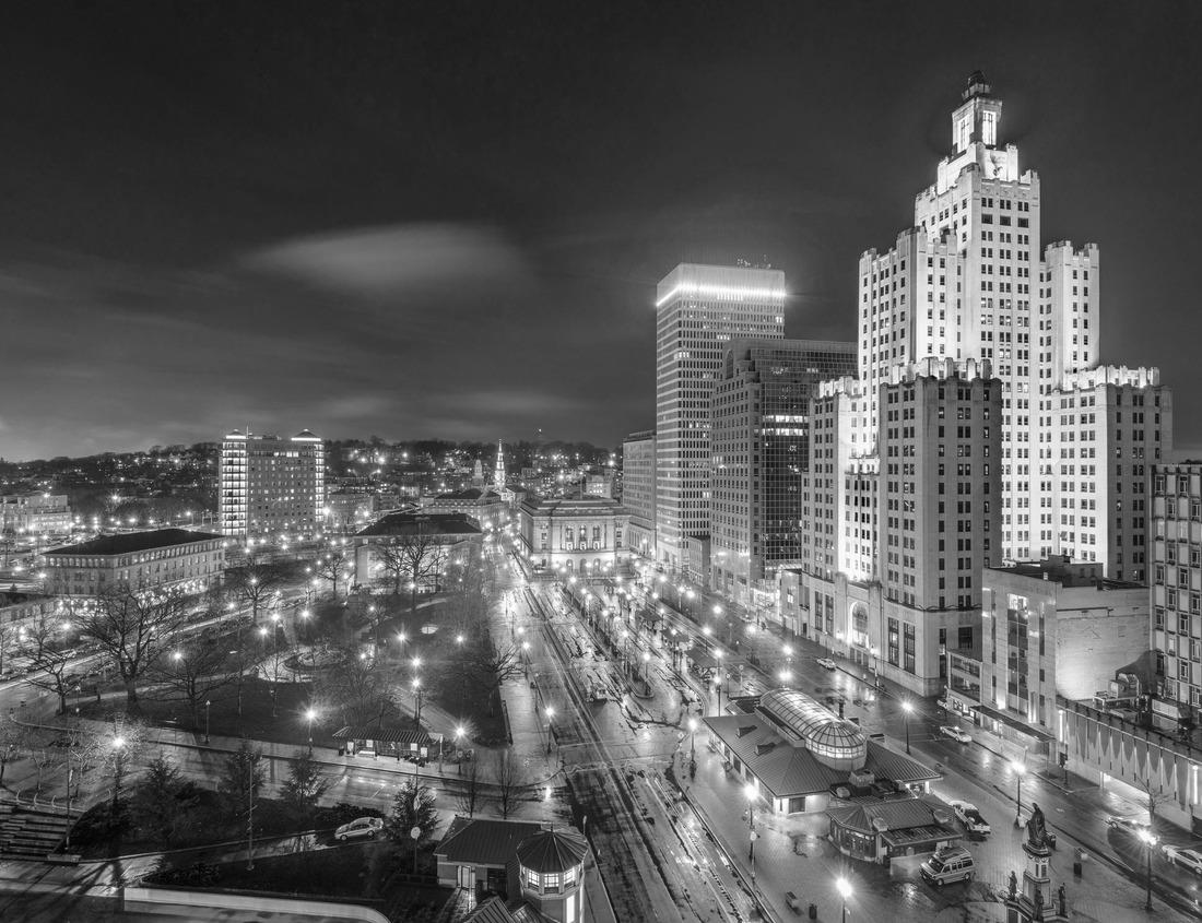 Noah Jigsaw Puzzle Old city of Guetersloh, Germany in black white 1000 pieces