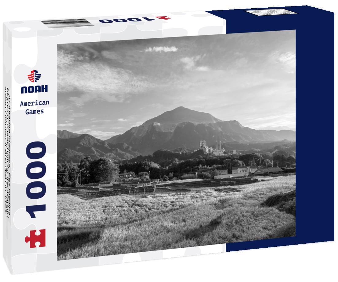 Noah Jigsaw Puzzle Al-Attarine Madrasa, Fez medina, Morocco. It was built by the Marinid sultan Uthman II Abu Said in 1323-5 in black white 1000 pieces