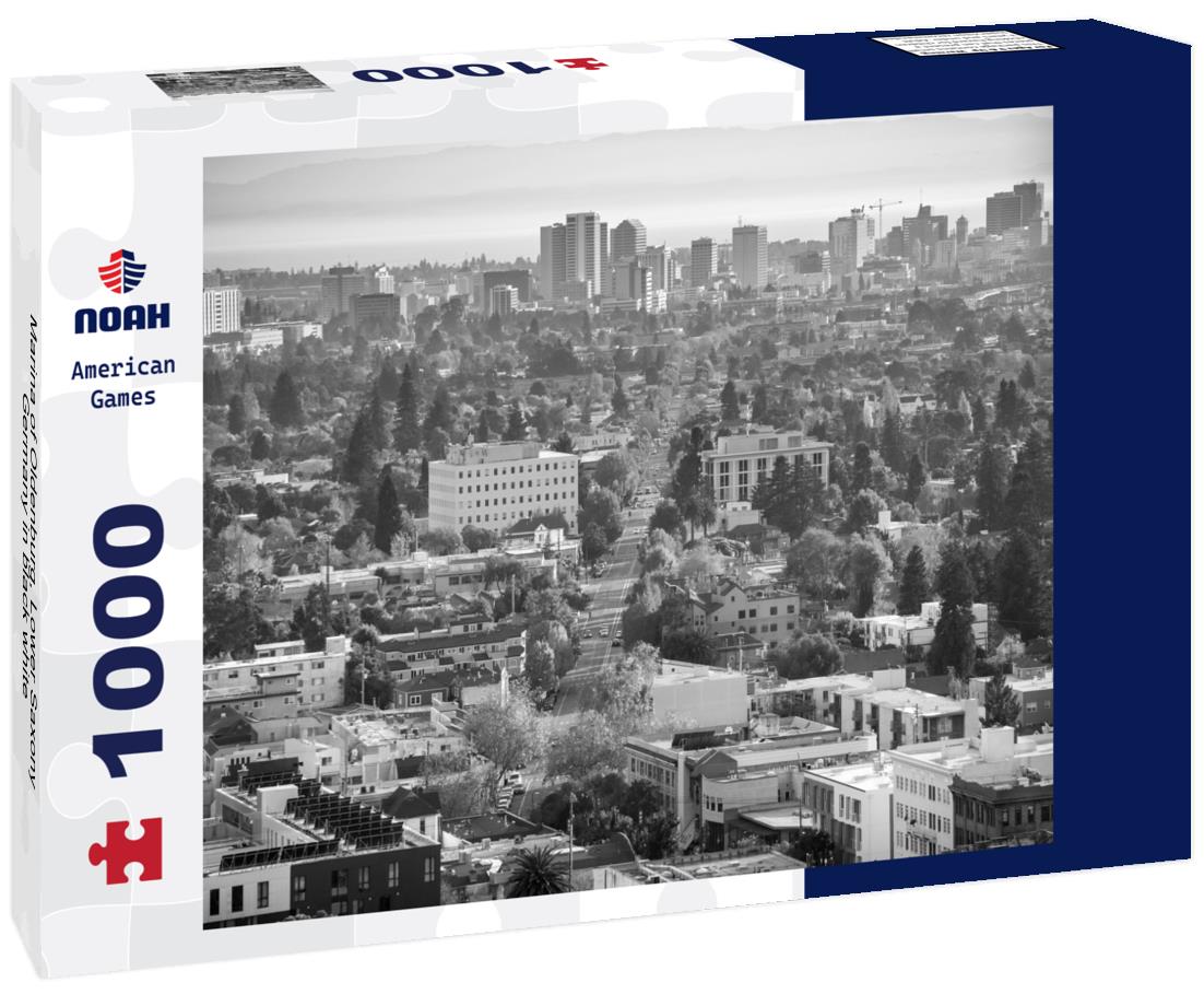 Noah Jigsaw Puzzle Marina of Oldenburg, Lower Saxony, Germany in black white 1000 pieces