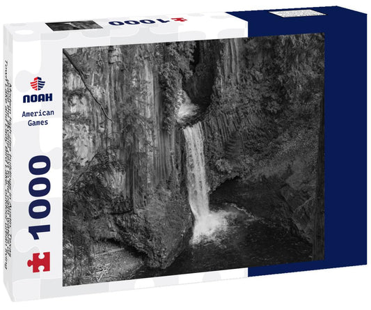 Noah Jigsaw Puzzle Modern high-rise buildings in Austin, Texas, grace the skyline next to the calm waters of Town Lake and Lady Bird Lake, outdoor urban living, colorful kayaks paddling in black white 1000 pieces