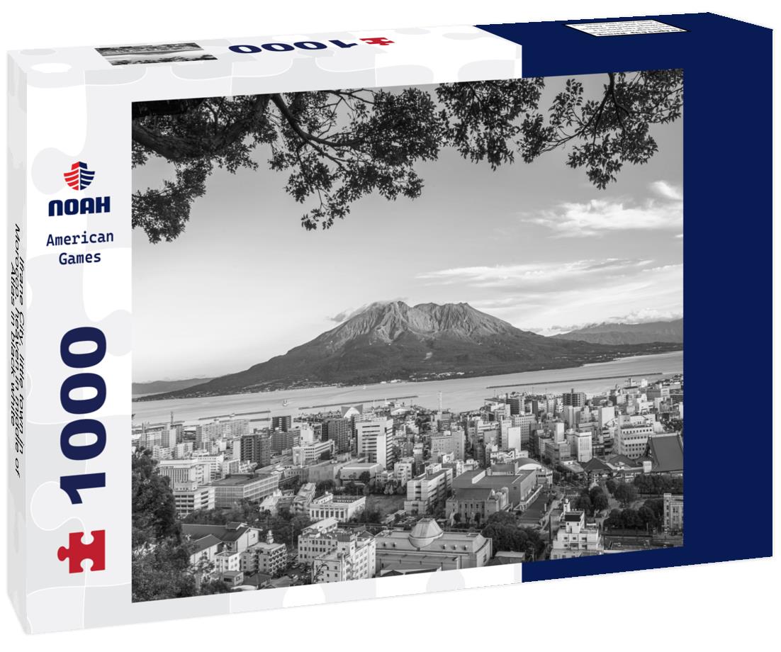 Noah Jigsaw Puzzle Ifrane City, little town in Morocco, heaven in middle of Atlas in black white 1000 pieces