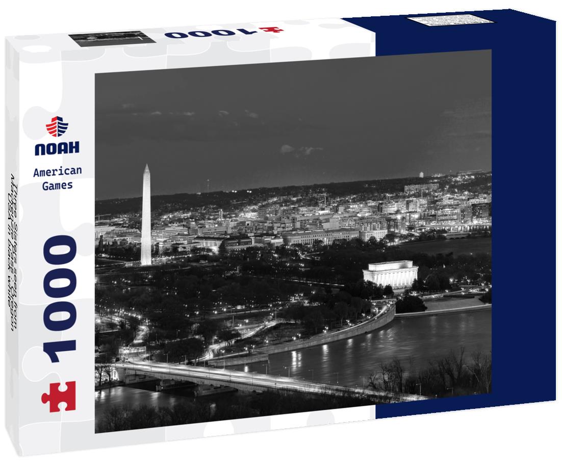 Noah Jigsaw Puzzle Three Sisters seen from Mackenzie Pass : Oregon, USA in black white 1000 pieces