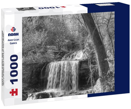 Noah Jigsaw Puzzle aerial view of Lynn City Hall at 3 City Hall Square in historic downtown Lynn, Massachusetts MA, USA in black white 1000 pieces