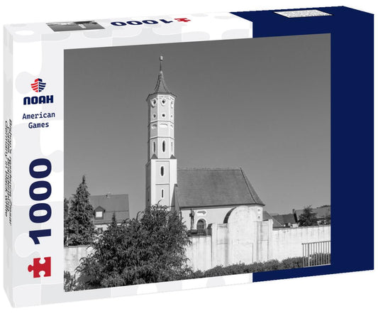 Noah Jigsaw Puzzle Bishop's residence Ziesar Castle, Brandenburg - Germany in black white 1000 pieces