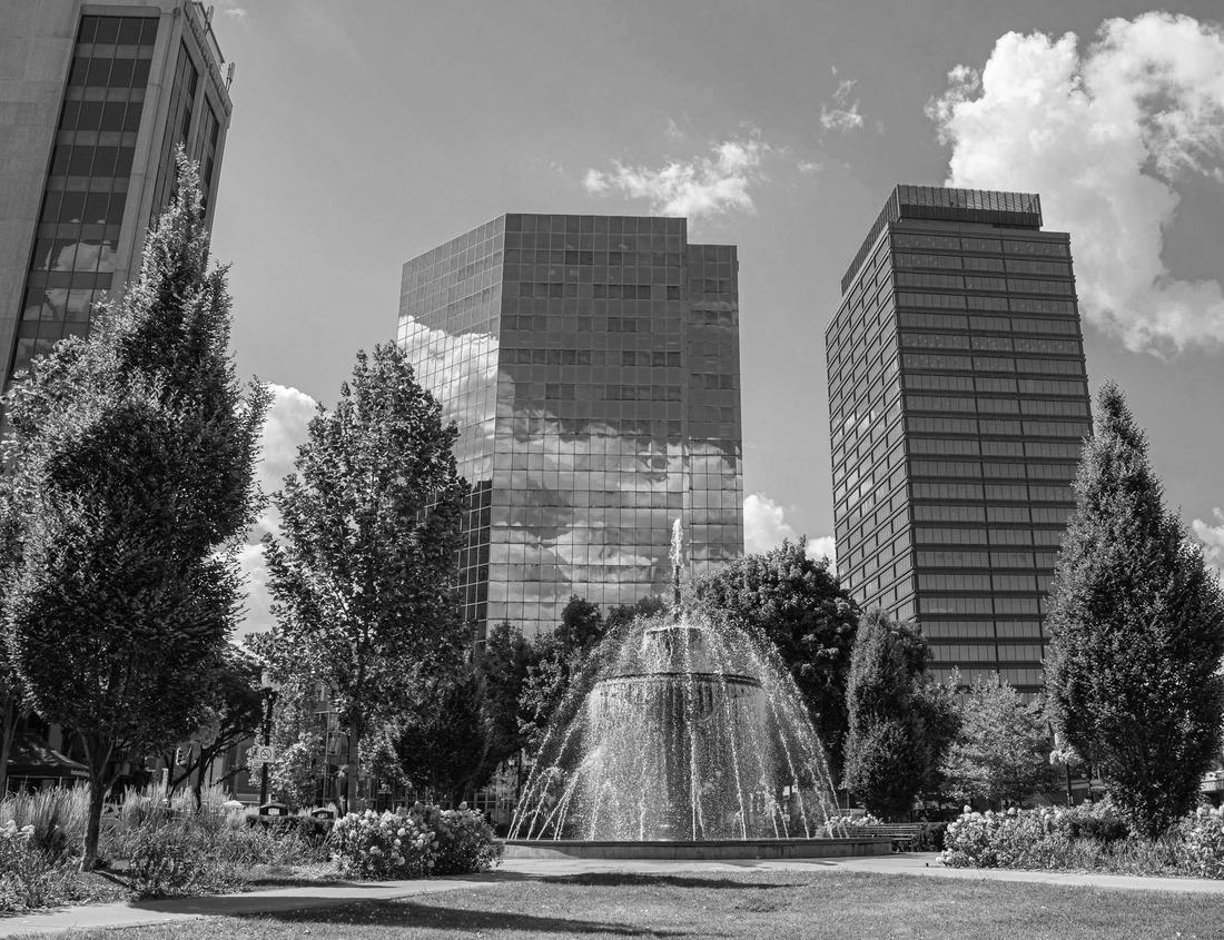 Noah Jigsaw Puzzle Deggendorf, Germany. Picture of the city center of Deggendorf, Bavaria, Germany at sunset in black white 1000 pieces