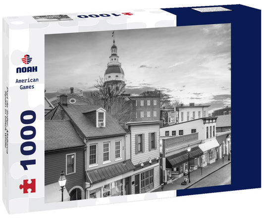 Noah Jigsaw Puzzle Port de Soller, Mallorca, Spain in black white 1000 pieces