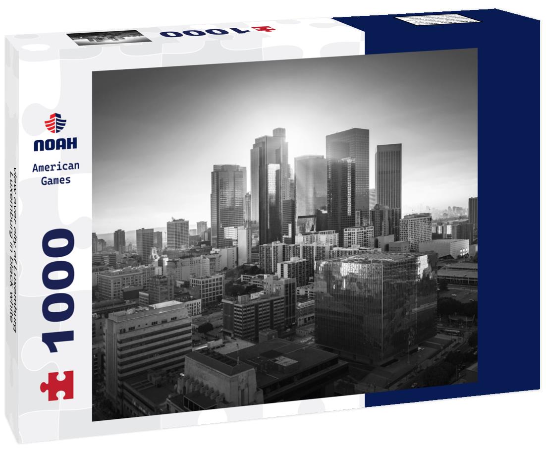 Noah Jigsaw Puzzle view over city of Luxemburg, Luxemburg in black white 1000 pieces