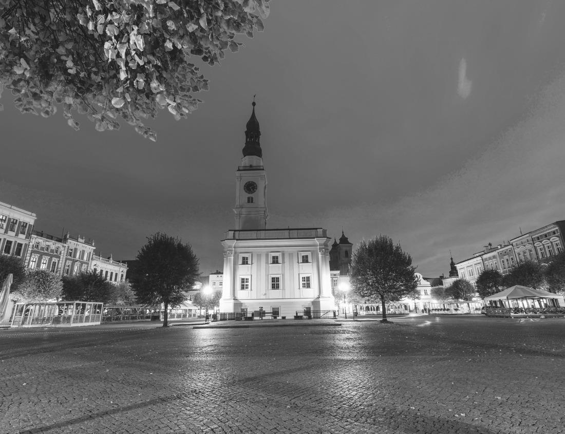 Noah Jigsaw Puzzle Tower of Vimmerby Kyrka evangelical church in Vimmerby, Sweden in black white 1000 pieces