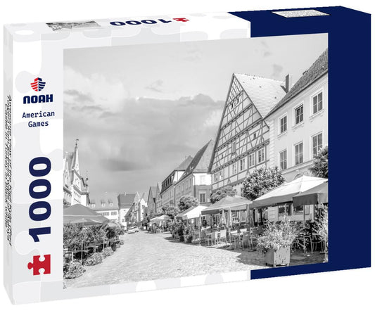 Noah Jigsaw Puzzle Awesome view of the Kizil Kule (Red Tower) from fortress walls of Alanya Castle in Turkey in black white 1000 pieces