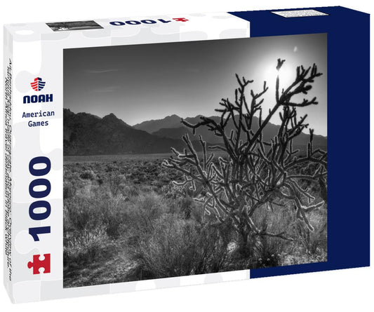 Noah Jigsaw Puzzle Ait-Benhaddou, Ouarzazate, Morocco: Overview of the famous ksar made of clay and adobe architecture. North Africa travel destination in black white 1000 pieces