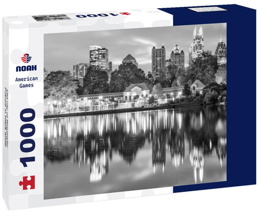 Noah Jigsaw Puzzle Old city of Riquewihr, France in black white 1000 pieces