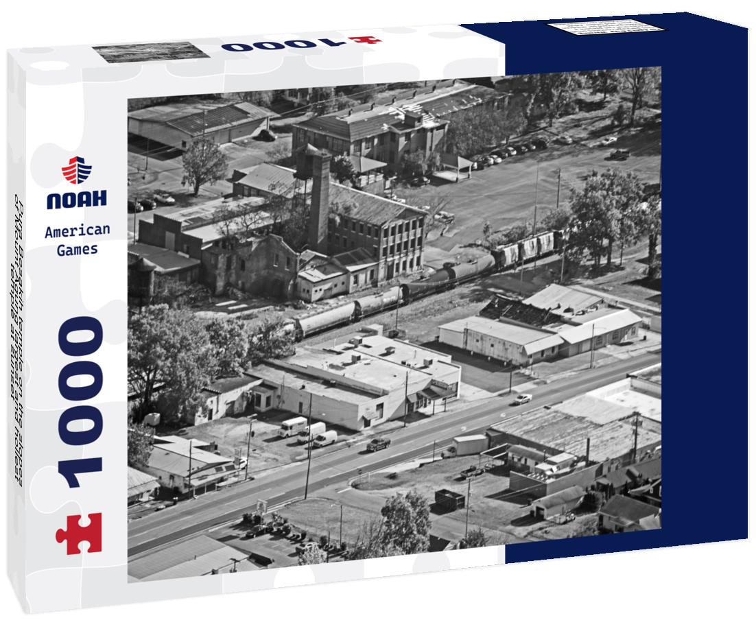 Noah Jigsaw Puzzle Pura Besakih temple on the slopes of Mount Agung largest and holiest temple at sunset - Bali, Indonesia in black white 1000 pieces