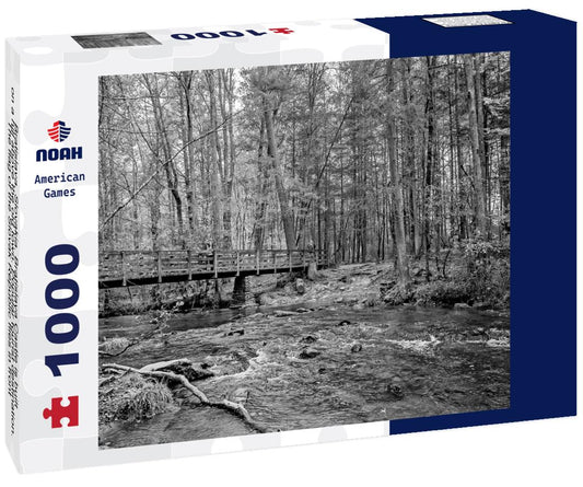 Noah Jigsaw Puzzle Bratislava, Slovakia. Bratislava Castle is built on a hill above the old town. Popular tourist destination. The flag of the Slovak Republic flies in front of the castle in black white 1000 pieces