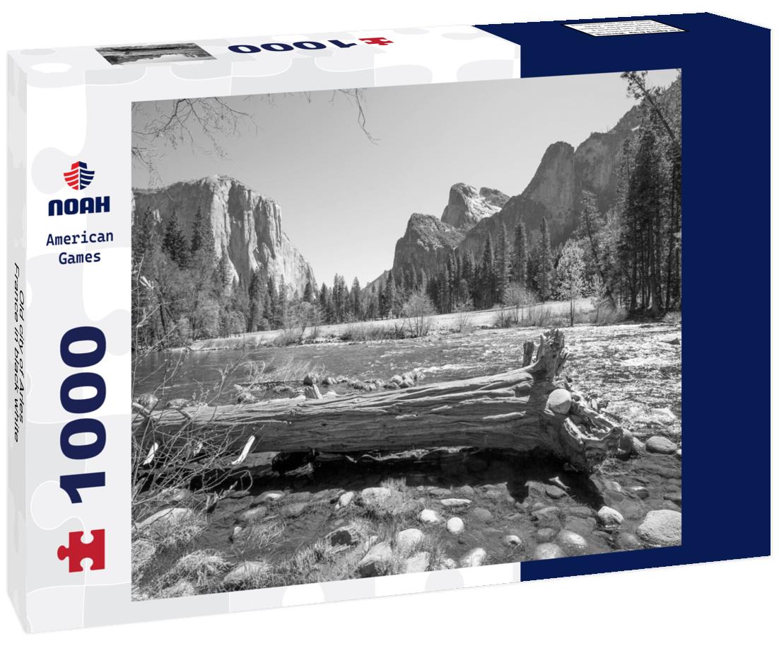 Noah Jigsaw Puzzle Old city of Arles, France in black white 1000 pieces