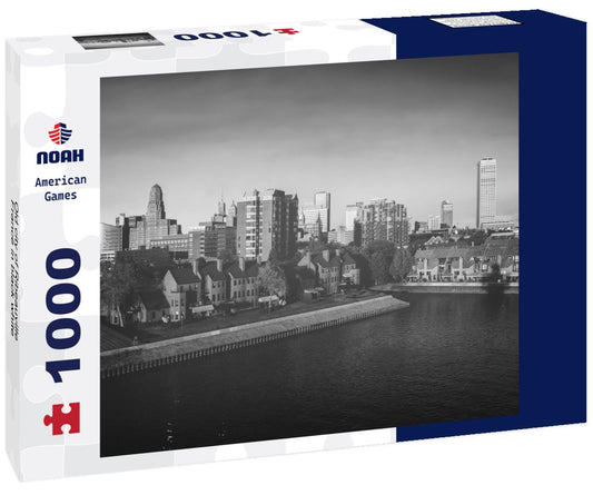 Noah Jigsaw Puzzle Old city of Ribeauville, France in black white 1000 pieces