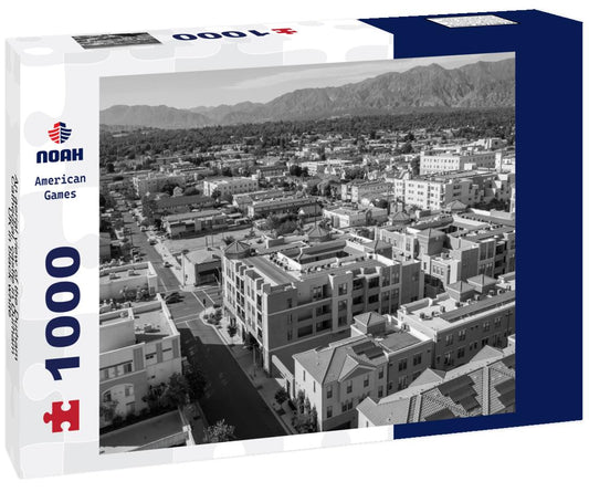 Noah Jigsaw Puzzle An aerial view of the Durham Cathedral, castle in Durham, UK in black white 1000 pieces