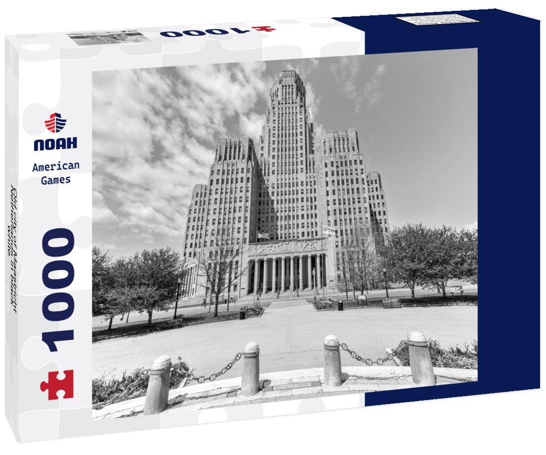 Noah Jigsaw Puzzle Old city of Maastricht, Netherlands in black white 1000 pieces