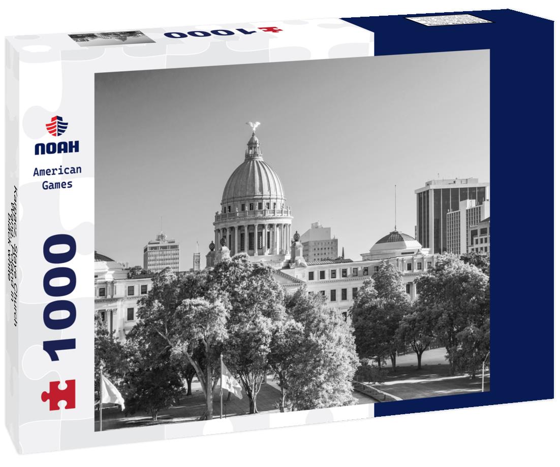 Noah Jigsaw Puzzle Karpacz, Stave Church, Wang, Poland in black white 1000 pieces