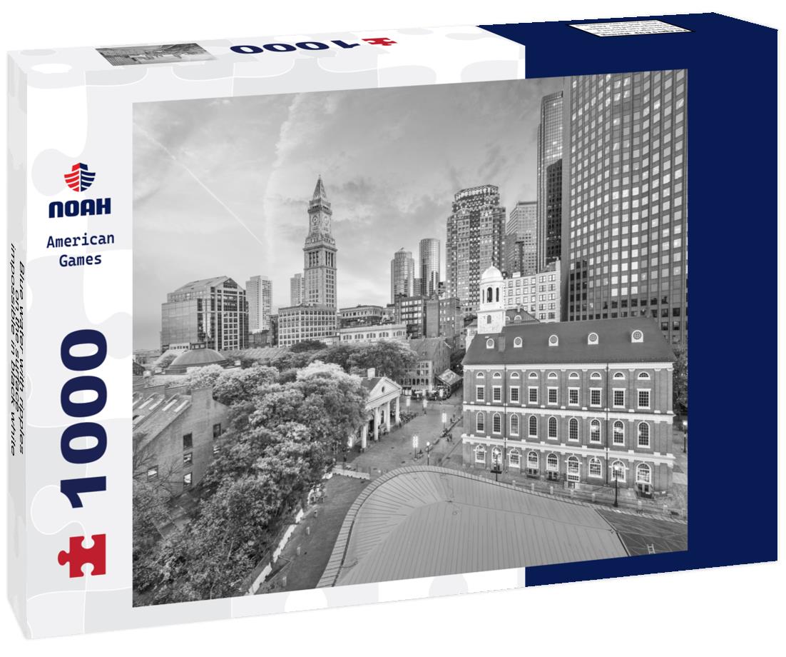 Noah Jigsaw Puzzle Blue water with ripples on the surface - impossible in black white 1000 pieces