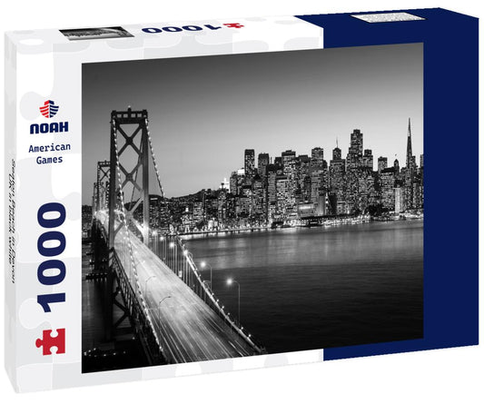 Noah Jigsaw Puzzle Seaton Beach in Devon, UK in black white 1000 pieces