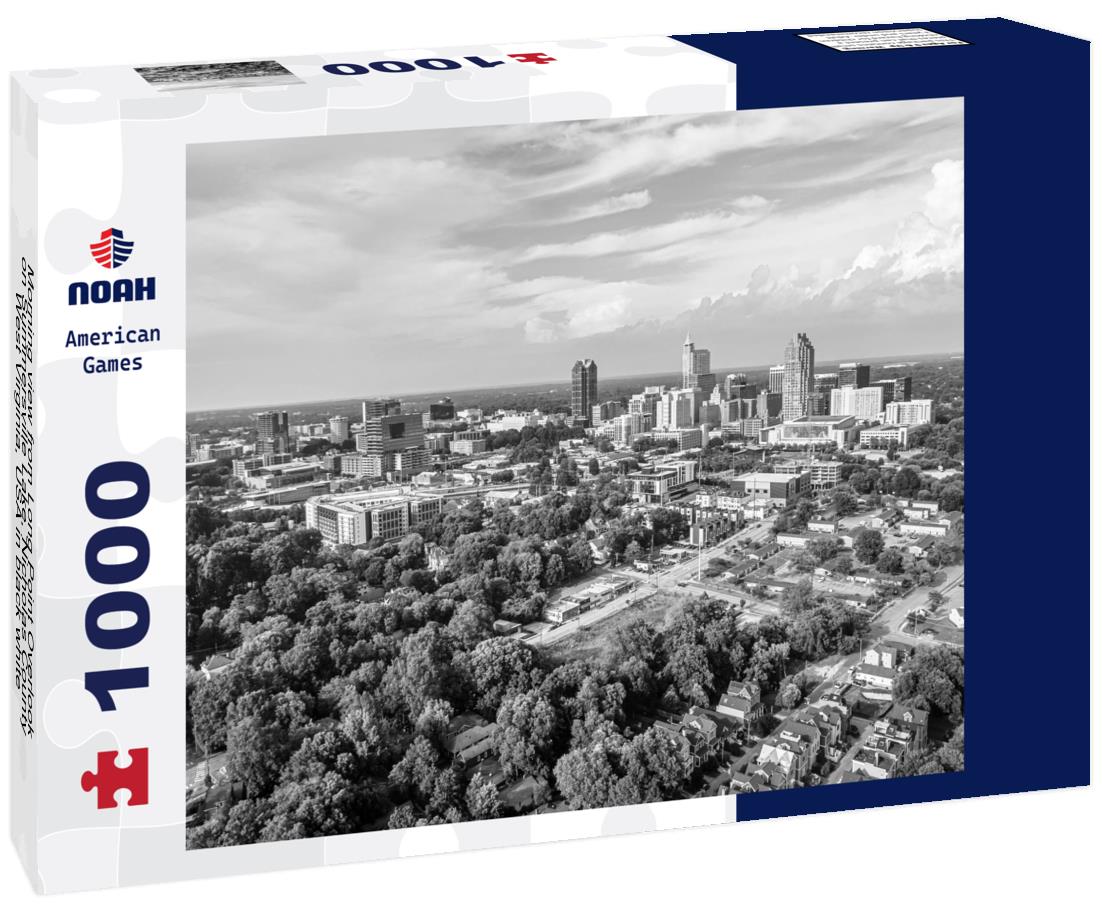 Noah Jigsaw Puzzle Morning view from Long Point Overlook on Summersville Lake, Nicholas County, West Virginia, USA in black white 1000 pieces