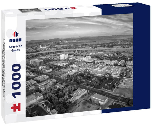 Noah Jigsaw Puzzle Autumn Colors on a Flat Rocky Ridge on the Blue Ridge Parkway in North Carolina in black white 1000 pieces