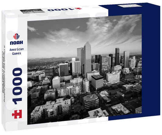 Noah Jigsaw Puzzle A Church and a colonial building in the city of Cartagena, Colombia in black white 1000 pieces