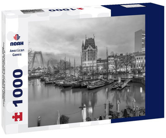 Noah Jigsaw Puzzle A scenic view of a traditional, historical temple located in beautiful Bali, Indonesia in black white 1000 pieces