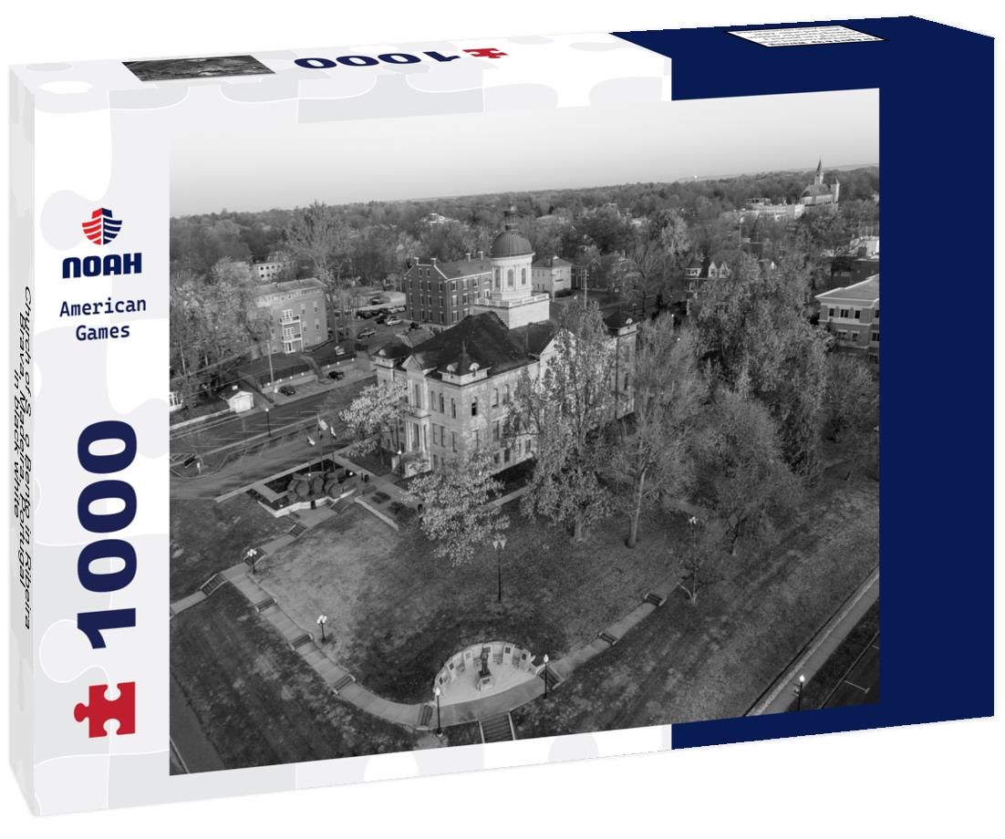 Noah Jigsaw Puzzle Church of São Bento in Ribeira Brava, Madeira, Portugal in black white 1000 pieces