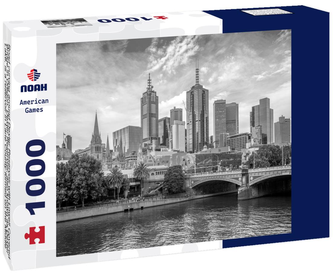 Noah Jigsaw Puzzle Road curving around Dexter Reservoir with Lowell Covered Bridge in Oregon. Dexter Reservoir, also known as Dexter Lake, is a reservoir in Lane County formed on the Middle Fork Willamette River in black white 1000 pieces