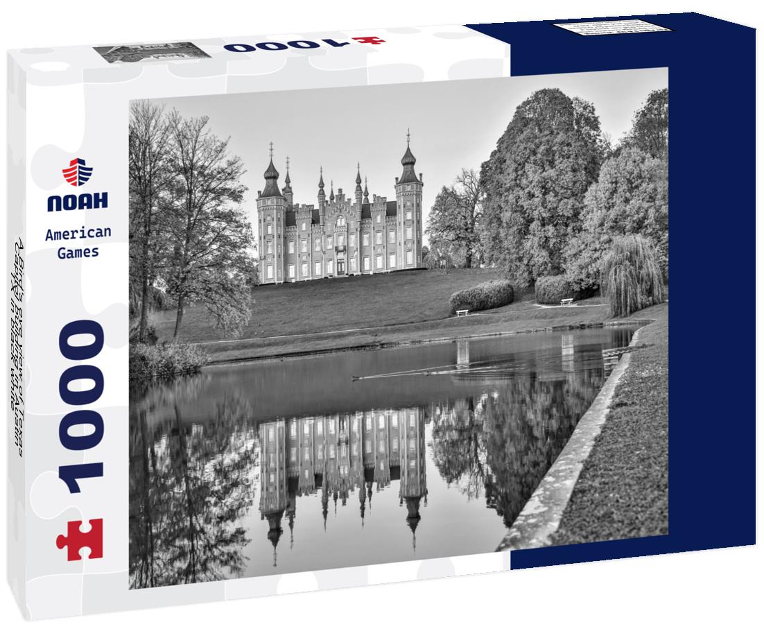 Noah Jigsaw Puzzle A Bird's eye view of Texas Capitol building in Austin, TX in black white 1000 pieces