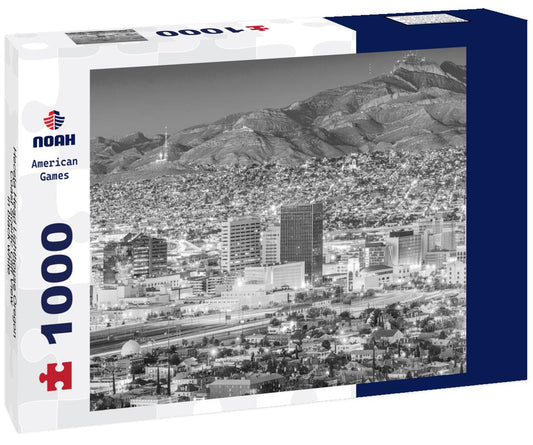 Noah Jigsaw Puzzle Heceta Head Lighthouse Oregon Coast Scenic Cliff View in black white 1000 pieces