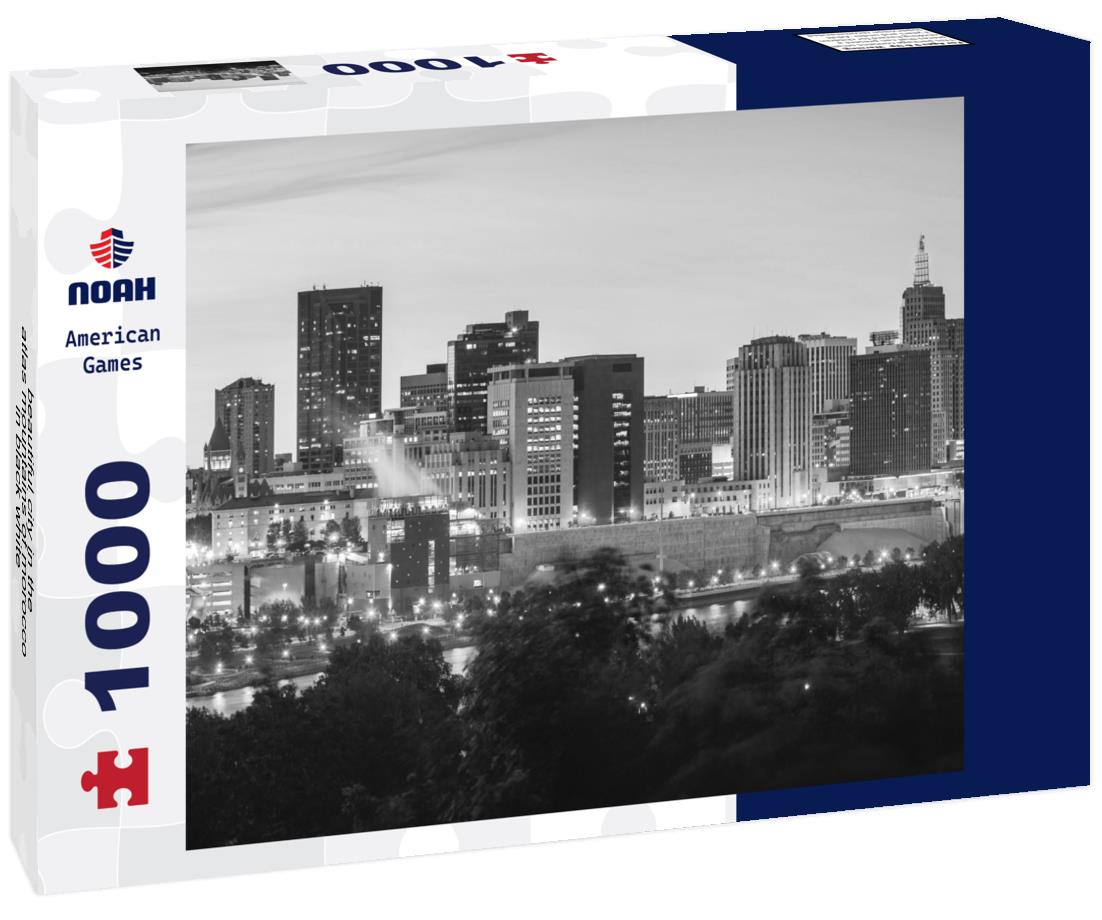 Noah Jigsaw Puzzle beautiful city in the atlas mountains of morocco in black white 1000 pieces