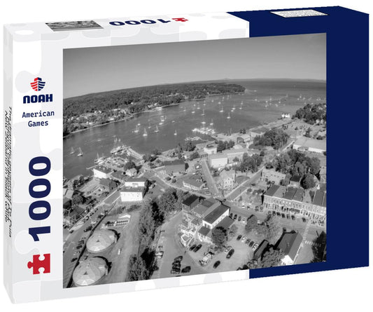 Noah Jigsaw Puzzle The dramatic geysers of Te Puia, Rotorua Geothermal Park, New Zealand in black white 1000 pieces