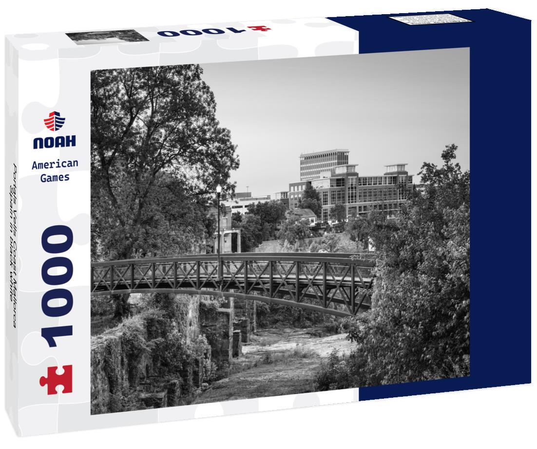 Noah Jigsaw Puzzle Portals Vells Coast Mallorca, Spain in black white 1000 pieces