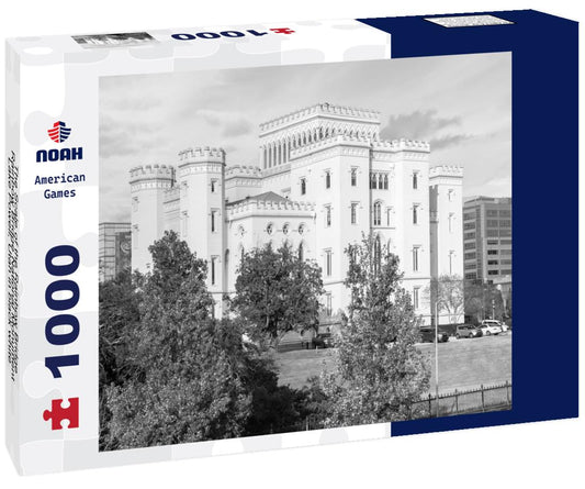 Noah Jigsaw Puzzle The Scale of the Rainbow Bridge, Rainbow Bridge National Monument, Lake Powell, Utah in black white 1000 pieces