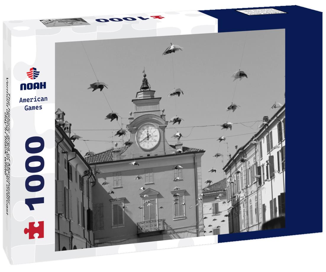 The historic area of Manchester Vermont during autumn on an overcast day 1000pc PuzzleBlack and White