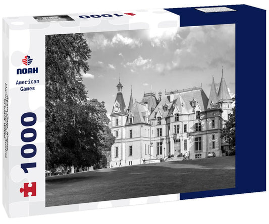 Noah Jigsaw Puzzle Stone Gate, Krems, Danube, Wachau, Austria in black white 1000 pieces