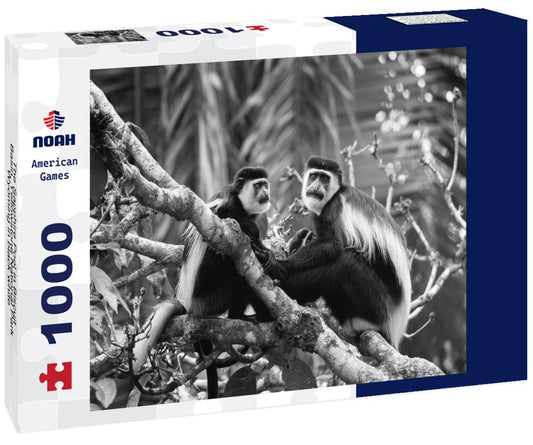 Noah Jigsaw Puzzle The Sapphire Pool in Biscuit Basin, Yellowstone National Park, Wyoming in black white 1000 pieces