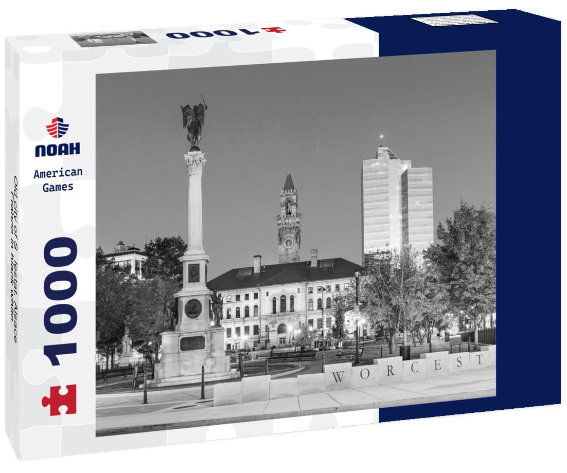 Noah Jigsaw Puzzle Old city of Sélestat, Alsace, France in black white 1000 pieces